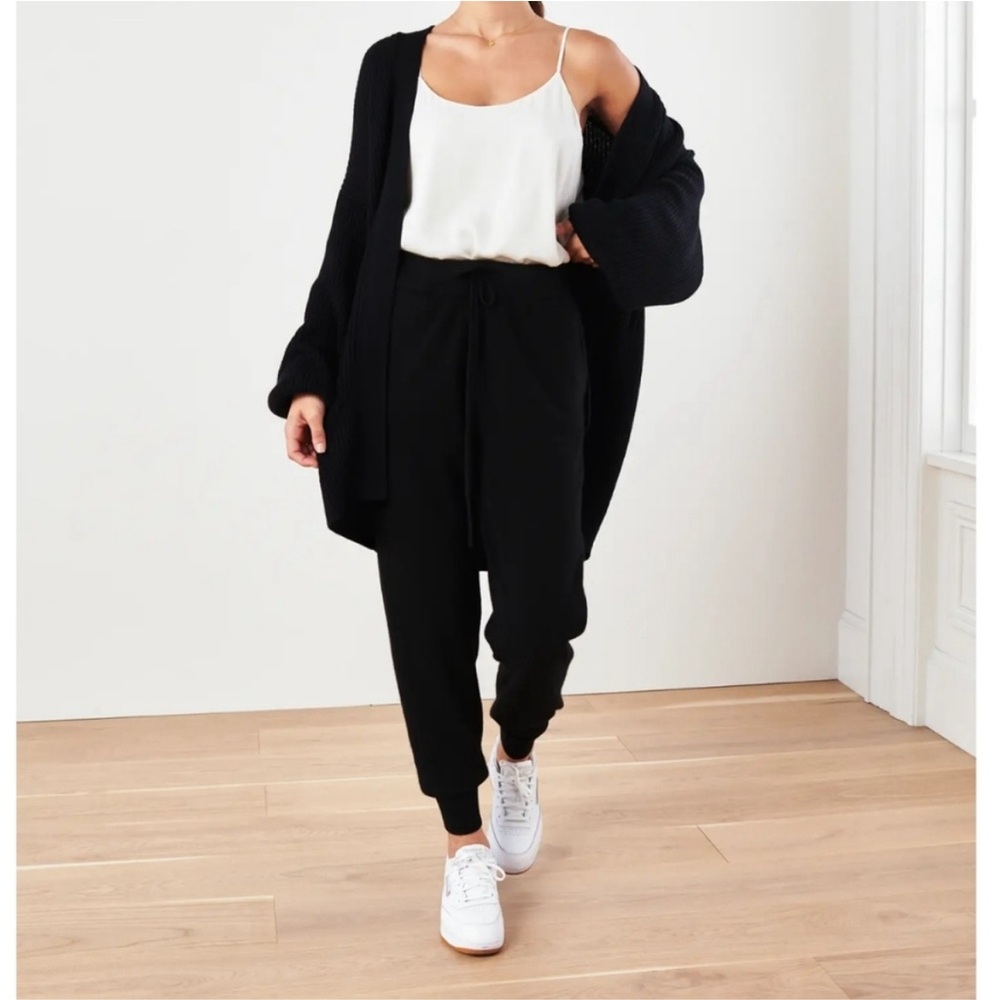 Quince 100% Organic Cotton Oversized Cardigan Black Sz S